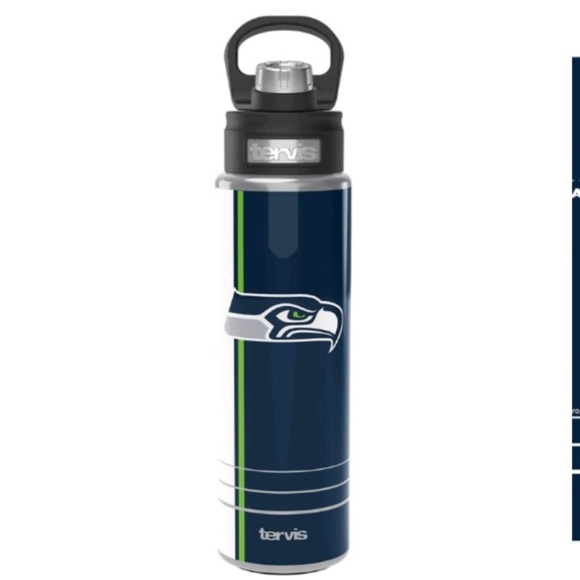 NFL Seattle Seahawks Tervis Stainless Steel Wide Mouth Water Bottle 24 Oz. New - Picture 1 of 4